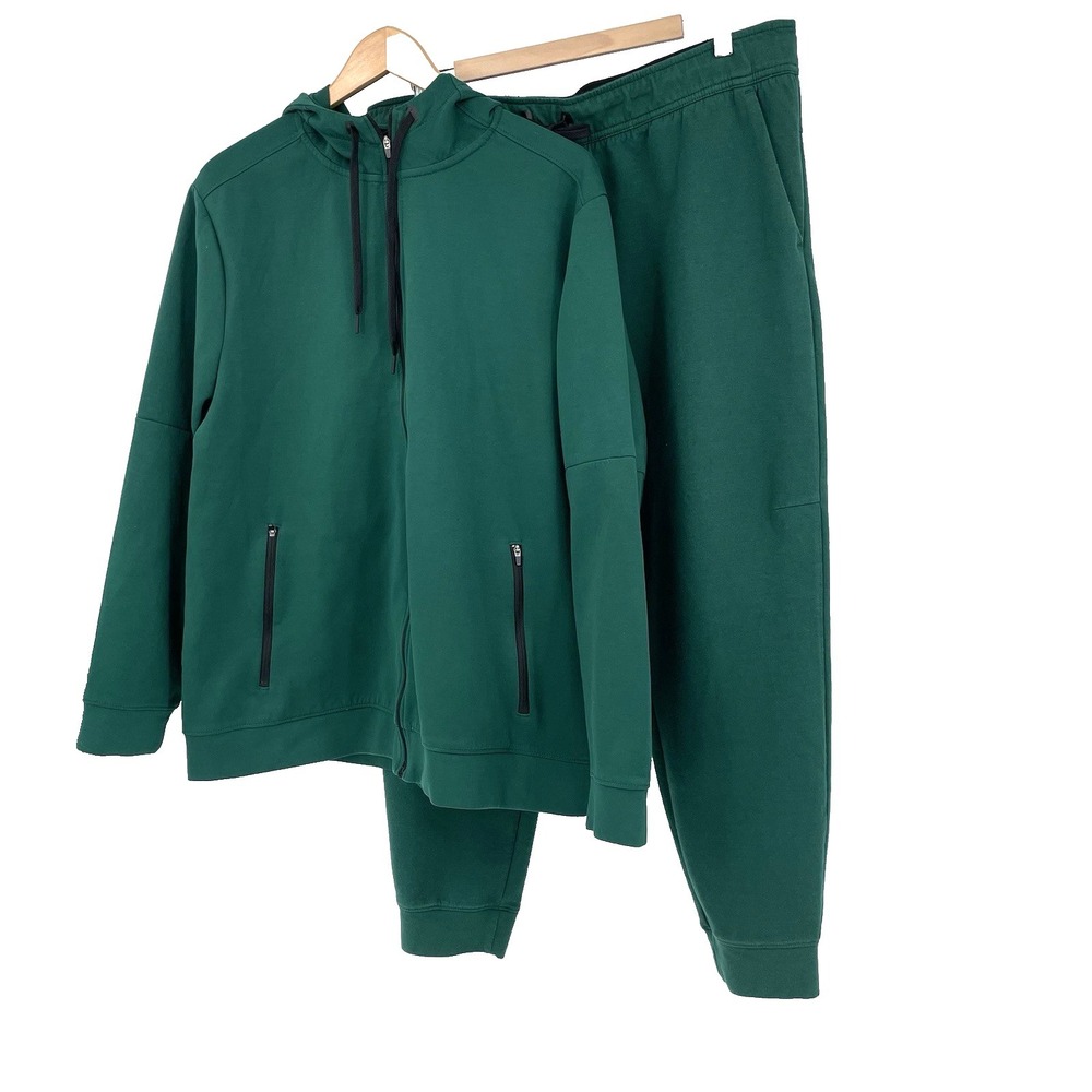 Men's size XL set both Fleece Members Mark Full Zip Hoodie and Jogger Pants